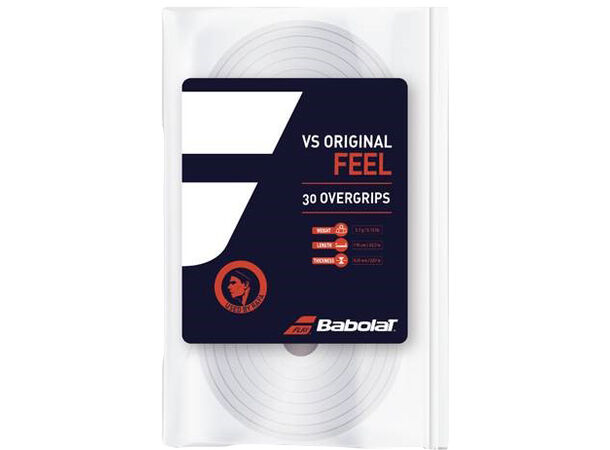 Babolat VS Grip Hvit 30 pk Ekstra Tynt Grep 0,4mm