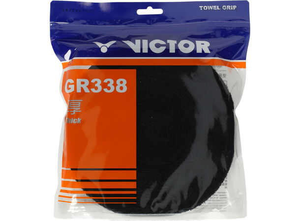 Victor GR338 Towel Grip, Black Frottégrep rull à 10m.