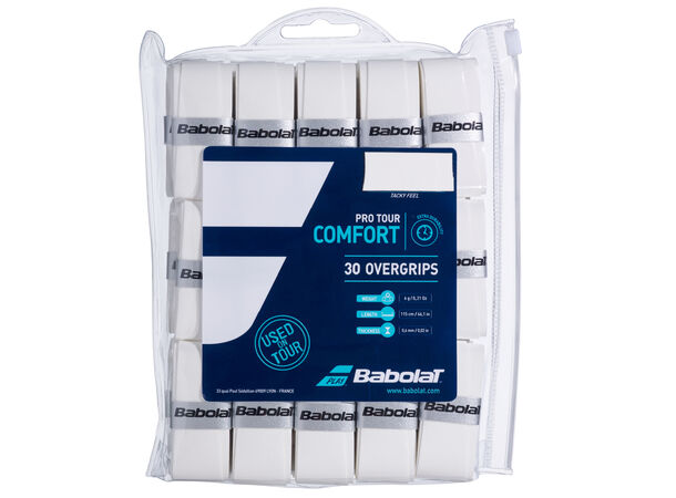 Babolat Pro Tour Hvit 30pk Klebrig og absorberende grep