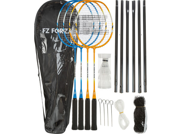 FZ Forza Summer Fun x 4  Badmintonsett 4 racketer, 3 baller, nett