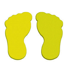 Markering Føtter 18cm x9cm Gul - 1 par