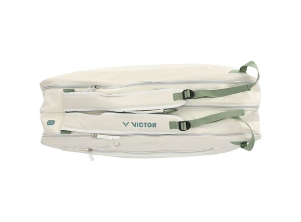 Victor Badmintonbag BR5223 Hvit/grønn EKSLUSIV 2 roms bag, 6 pcs.