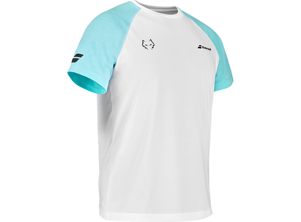 Babolat Crew Neck Tee Lebron Hvit/Blå L Teknisk Trøye til Herre