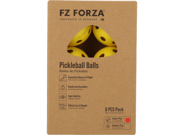 FZ Forza Match Indoor Pickle Ball - 6pcs Innendørsball Match - Pakke med 6 baller