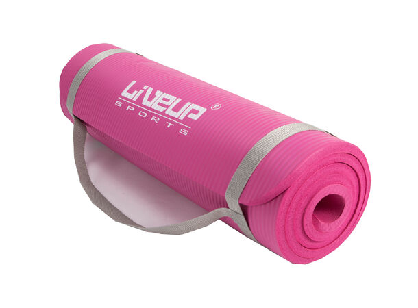 Treningsmatte NBR Rosa Yogamatte 12 mm