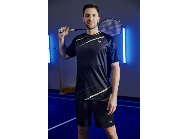 Victor T-63102 T-skjorte, black S KLubbkolleksjon