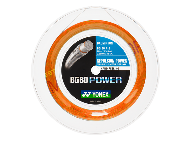 YONEX BG-80 POWER Orange 200m BG-80 - Coil på 200 meter