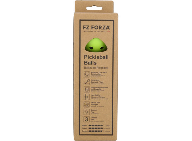 FZ Forza Pickleball 40H - 3pcs Pickleball - Pakke med 3 baller